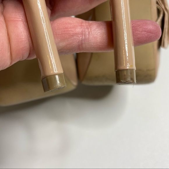 Steve Madden Nude Open Peep Toe Stiletto Shoes - Picture 10 of 16